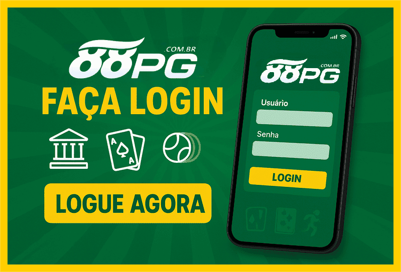 Imagem destacando login seguro na 88PG para novos usuários